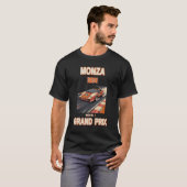 モンツァ 1974 ビンテージ グランプリ レース ポスター Tシャツ (正面フル)