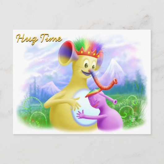 モンティ王が抱き締める ポストカード (正面)