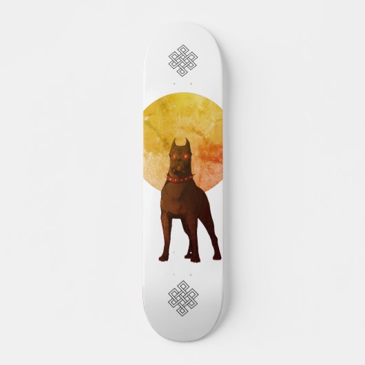 モンティ&ストロング – ピーチスカートボード スケートボード (正面)