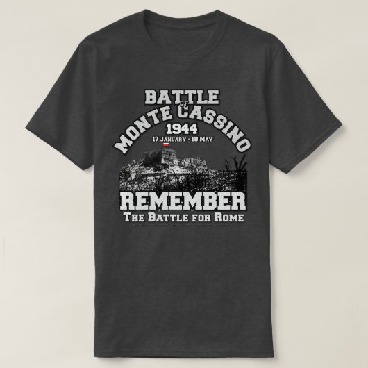 モンテカッシノの戦い1944 Tシャツ (デザイン正面)
