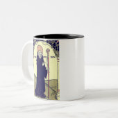 モンテカッシーノのヌルシア修道院聖ベネディクト ツートーンマグカップ (正面左)