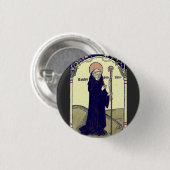 モンテカッシーノのヌルシア修道院聖ベネディクト 缶バッジ (正面&裏面)