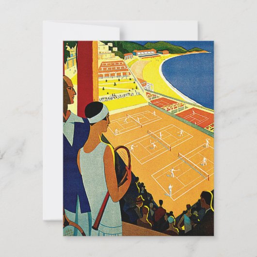 モンテカルロのテニス、インビテーション ヴィンテージ スポーツ 招待状 (正面)