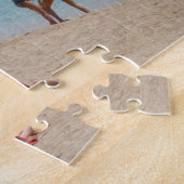 モンテカルロのビーチの写真 ジグソーパズル (側面)