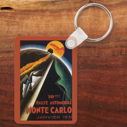 モンテカルロオートラリーのヴィンテージ旅行ポスター キーホルダー (裏面)