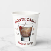 モンテカルロカクテルレシピアート 紙コップ (裏面)