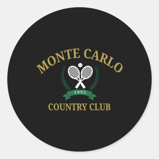 モンテカルロカントリークラブテニステティック ラウンドシール (正面)