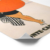 モンテカルロビーチレトロヴィンテージトラベル ポスター (角)