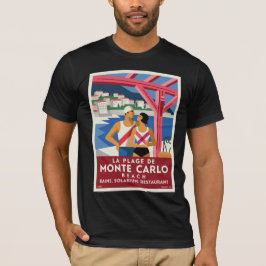 モンテカルロビーチ – アールデコ調のリビエラ旅行 Tシャツ