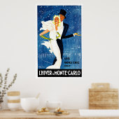 モンテカルロモナコグラマートラベルアート ポスター (キッチン)
