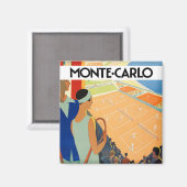 モンテカルロモナコフランスヴィンテージトラベルマグネット マグネット (正面/裏面)
