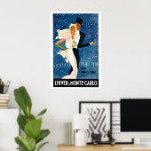 モンテカルロヴィンテージ旅行広告をハイバー ポスター (ホームオフィス)