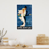 モンテカルロヴィンテージ旅行広告をハイバー ポスター (キッチン)