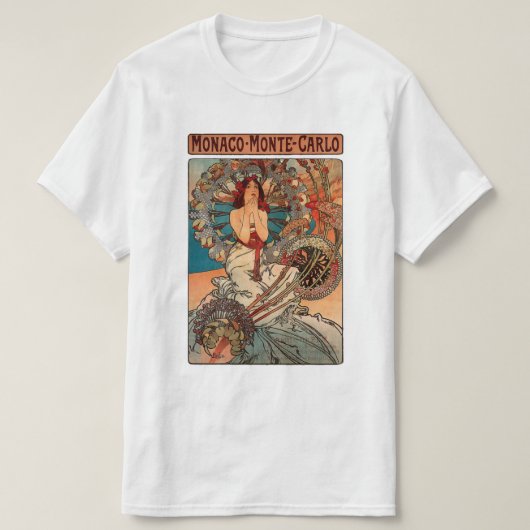 モンテカルロ女性グラフィック Tシャツ (デザイン正面)