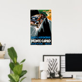 モンテカルロ自動ラリー～ヴィンテージ自動車Ad ポスター (ホームオフィス)