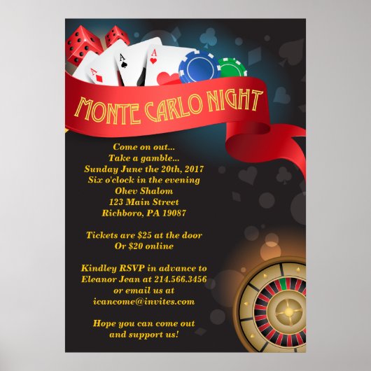 モンテカルロ・ポスター26 x 36 ポスター (正面)