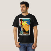 モンテカルロ モナコのヴィンテージ旅行 テニス スポーツ Tシャツ (正面フル)