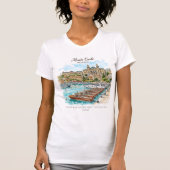 モンテカルロ モナコ 水彩画アート Tシャツ (正面)