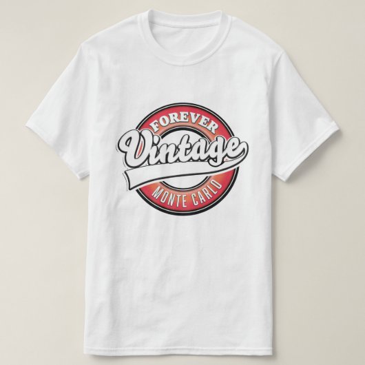 モンテカルロ ヴィンテージ ロゴ Tシャツ (デザイン正面)
