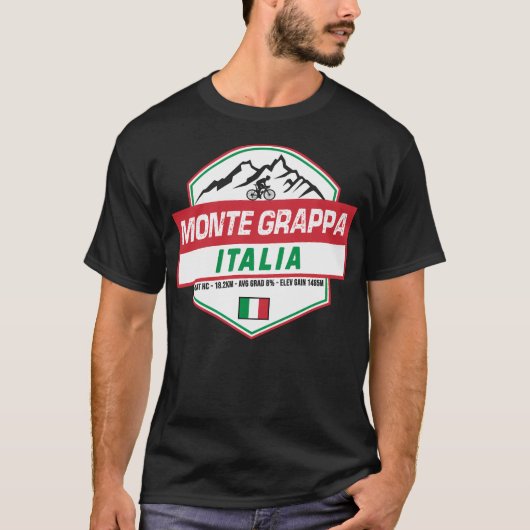 モンテグラッパサイクリングイタリア Tシャツ (正面)