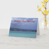 モンテゴベイジャマイカシェードのブルーカード カード (黄色い花)