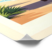 モンテゴベイジャマイカトラベルアート – トロピカルアイランド ポスター (角)