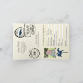 モンテゴベイジャマイカパスポート結婚式招待状 招待状 (内部)