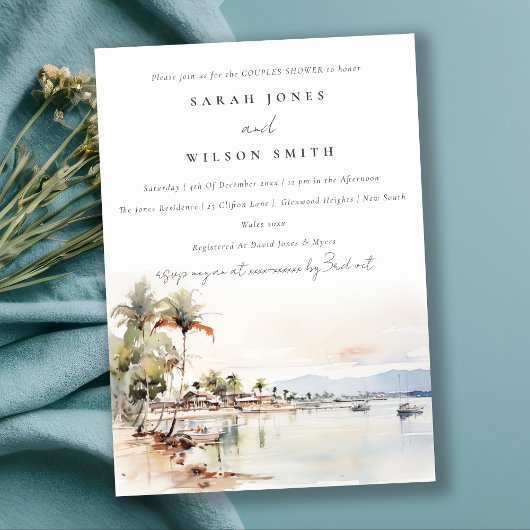 モンテゴベイジャマイカランドスケープカップルシャワー 招待状