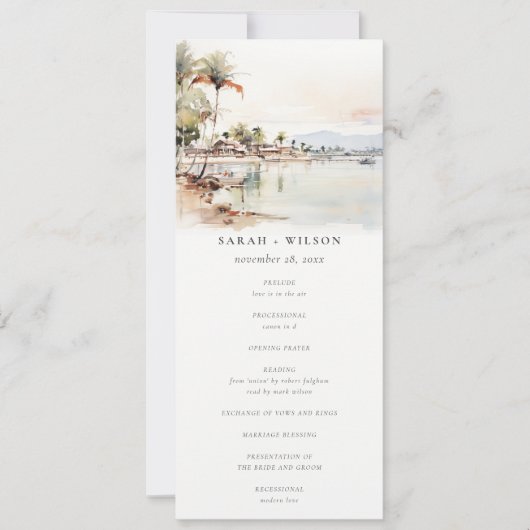 モンテゴベイジャマイカランドスケープ結婚式 プログラム (正面)