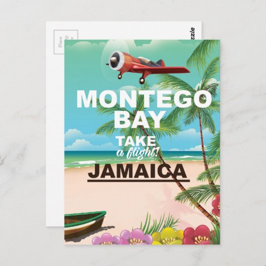 モンテゴベイジャマイカヴィンテージ旅行ポスター ポストカード (正面/裏面)