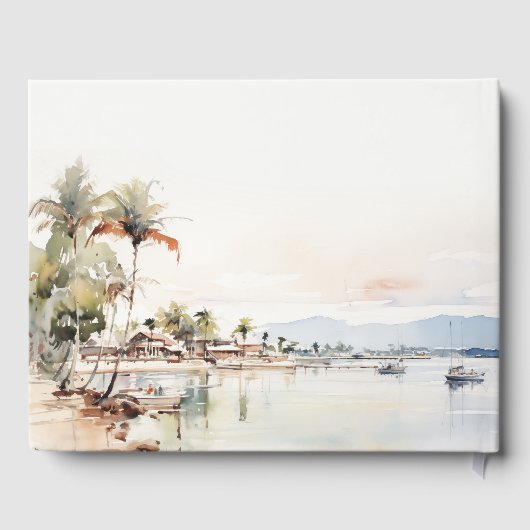 モンテゴベイジャマイカ水彩風景結婚ズ ゲストブック (裏面)