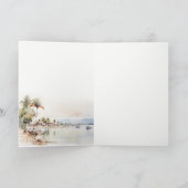 モンテゴベイジャマイカ水彩風景結婚ズ サンキューカード (内部)