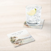 モンテゴベイジャマイカ水彩風景結婚ズ スクエアペーパーコースター (インサイチュ)