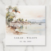 モンテゴベイジャマイカ水彩風景結婚ズ フェイバータグ (正面)