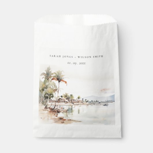 モンテゴベイジャマイカ水彩風景結婚ズ フェイバーバッグ (正面)