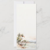 モンテゴベイジャマイカ結婚ランドスケープメニューカード 招待状 (裏面)