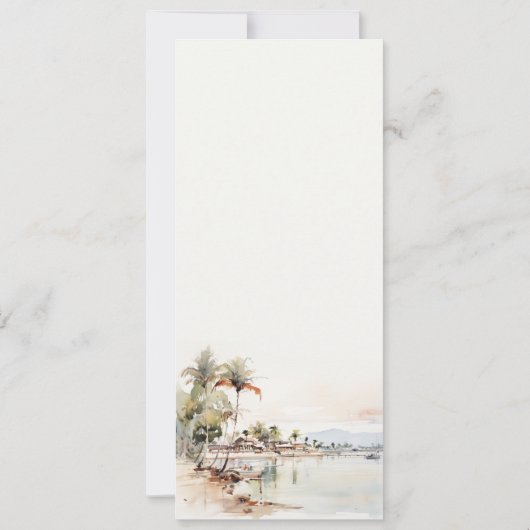 モンテゴベイジャマイカ結婚ランドスケープメニューカード 招待状 (裏面)