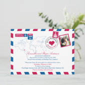 モンテゴベイ ジャマイカ エアメール ポスト ウェディング レセプション 招待状 (スタンド正面)