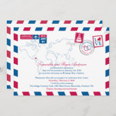 モンテゴベイ ジャマイカ エアメール ポスト ウェディング レセプション 招待状 (正面/裏面)