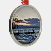 モンテゴ・ベイ、ジャマイカの美しい日没 メタルオーナメント (右)