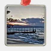 モンテゴ・ベイ、ジャマイカの美しい日没 メタルオーナメント (正面)