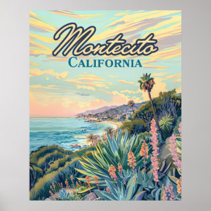 モンテシトカリフォルニアサンタバーバラコーストライン ポスター