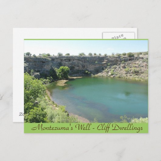 モンテスマの井戸の崖の住居アリゾナのポストカード ポストカード (正面/裏面)