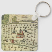 モンテスマアステカの帝国アンティーク世界地図1577 キーホルダー (裏面)