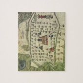 モンテスマアステカの帝国アンティーク世界地図1577 ジグソーパズル (縦)