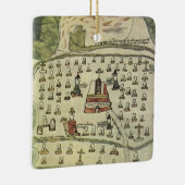 モンテスマアステカの帝国アンティーク世界地図1577 セラミックオーナメント (右)