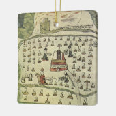 モンテスマアステカの帝国アンティーク世界地図1577 セラミックオーナメント (左)