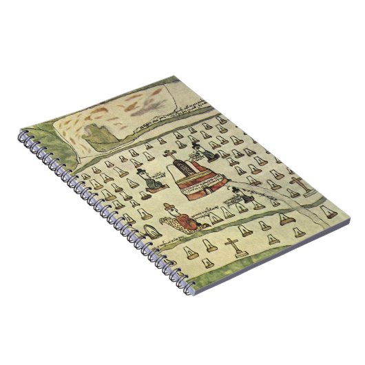 モンテスマアステカの帝国アンティーク世界地図1577 ノートブック (右側)