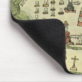 モンテスマアステカの帝国アンティーク世界地図1577 マウスパッド (コーナー)