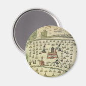 モンテスマアステカの帝国アンティーク世界地図1577 マグネット (正面/裏面)